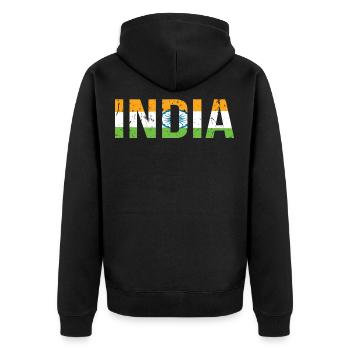 Drapeau inde - Veste à capuche bio Premium Unisexe - noir - Dos - Nico (187cm)