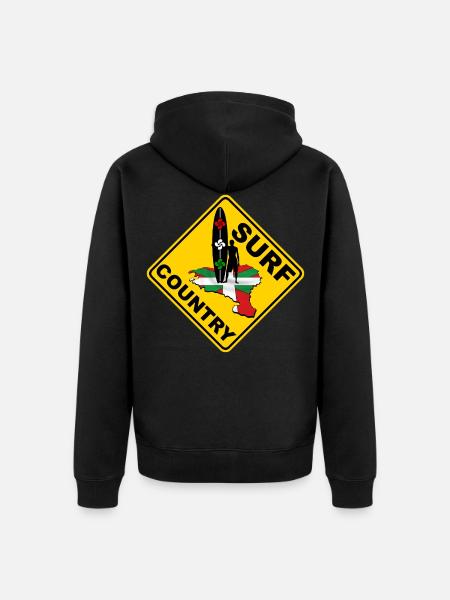 euskadi surf country - Unisex Premium Organic Zip Hoodie - black
