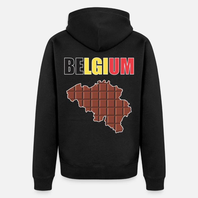 Belgique - Veste à capuche bio Premium Unisexe - noir