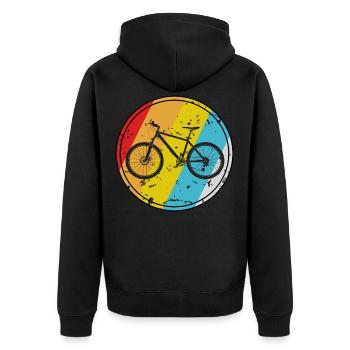 Vélo rétro vélo de montagne vélo - Veste à capuche bio Premium Unisexe - noir - Dos - Nico (187cm)