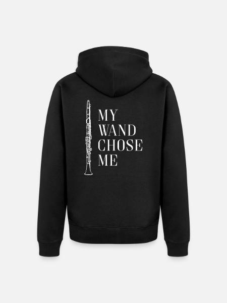 Flöte Klarinette Blasinstrument Musik Musiker - Unisex Premium Bio Zip Hoodie - Schwarz