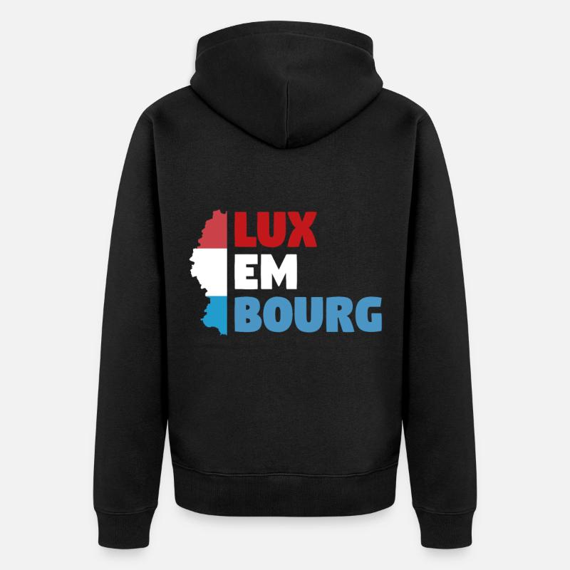 Luxembourg - Veste à capuche bio Premium Unisexe - noir