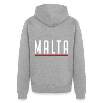 Malte - Veste à capuche bio Premium Unisexe - gris chiné - Dos - Nico (187cm)