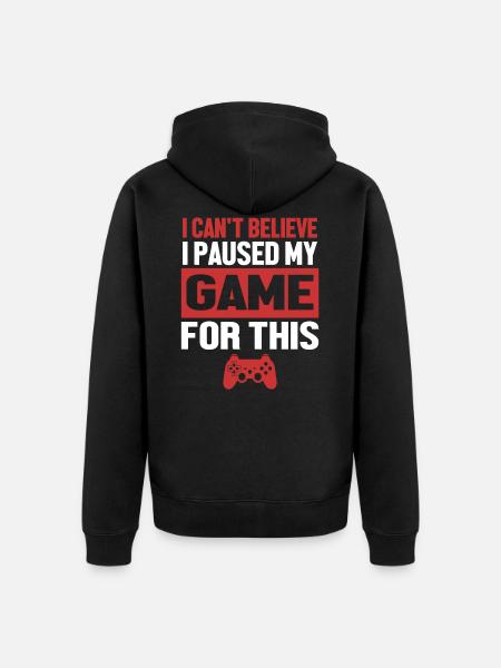 Gamer - Unisex Premium Bio Zip Hoodie - Schwarz