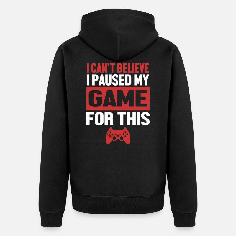 Gaming Controller - Unisex Premium Bio Zip Hoodie - Schwarz
