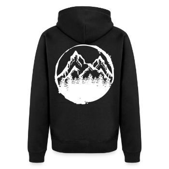 Forest tree forester gift - Unisex Premium Organic Zip Hoodie - black - Back - Nico (187cm)
