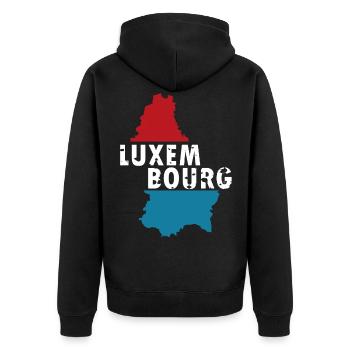 Luxembourg - Veste à capuche bio Premium Unisexe - noir - Dos - Nico (187cm)