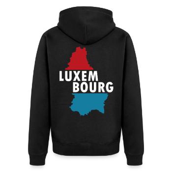 Luxembourg - Veste à capuche bio Premium Unisexe - noir - Dos - Nico (187cm)