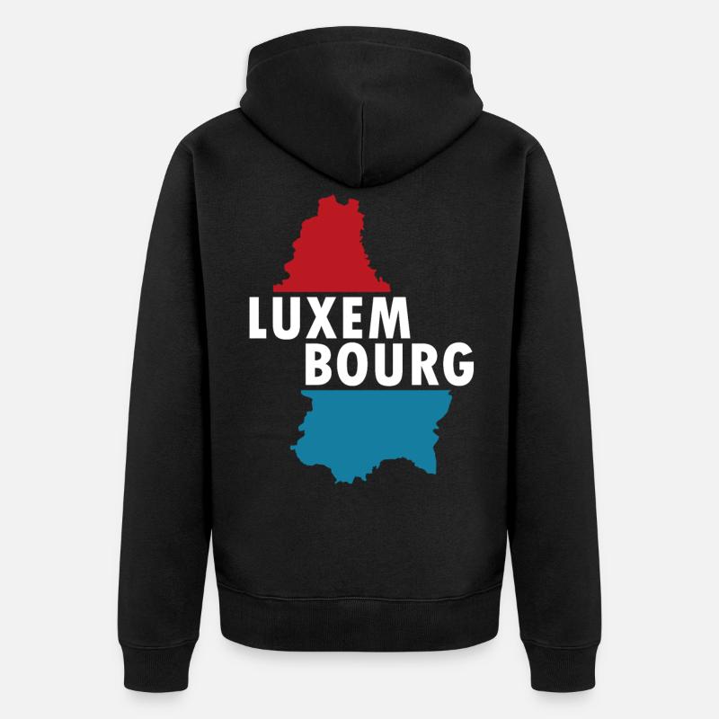 Luxembourg - Veste à capuche bio Premium Unisexe - noir