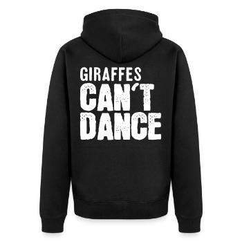 Giraffes can not dance - Unisex Premium Organic Zip Hoodie - black - Back - Nico (187cm)