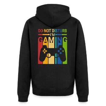 Manette de jeu vidéo - Veste à capuche bio Premium Unisexe - noir - Dos - Nico (187cm)