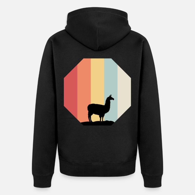 Alpaka - Unisex Premium Bio Zip Hoodie - Schwarz