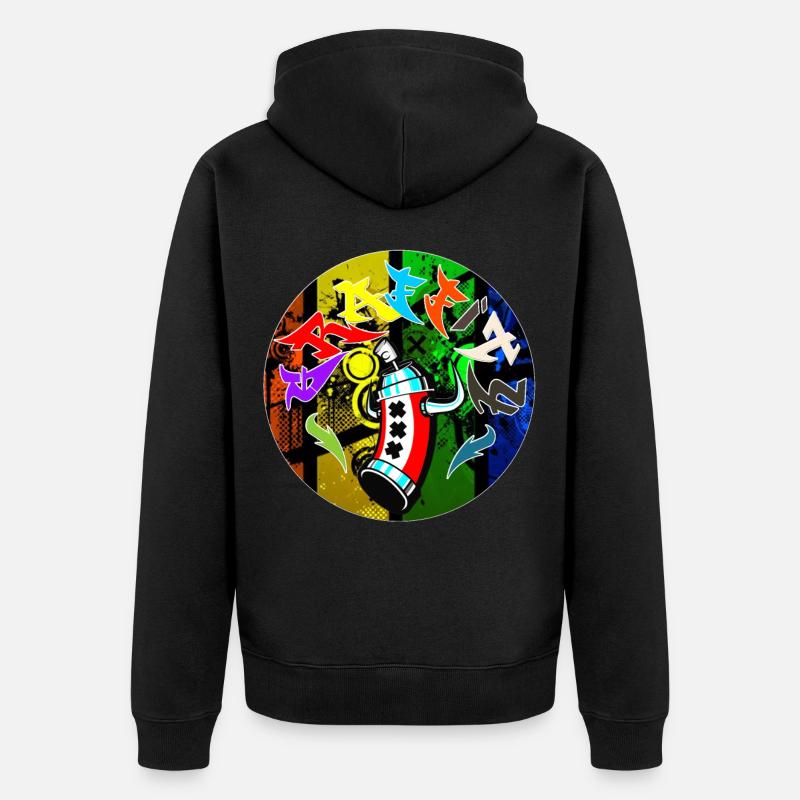 Grafitti graffiti - Unisex Premium Bio Zip Hoodie - Schwarz