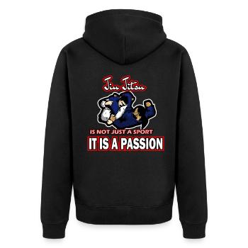 jiu jitsu - jiu-jitsu - Veste à capuche bio Premium Unisexe - noir - Dos - Nico (187cm)