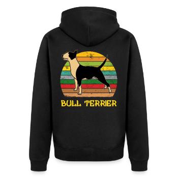 Chiens Animaux Race de Chien Anglais Bull Terrier - Veste à capuche bio Premium Unisexe - noir - Dos - Nico (187cm)