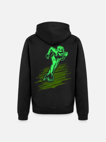 Inline skates - Unisex Premium Bio Zip Hoodie - Schwarz