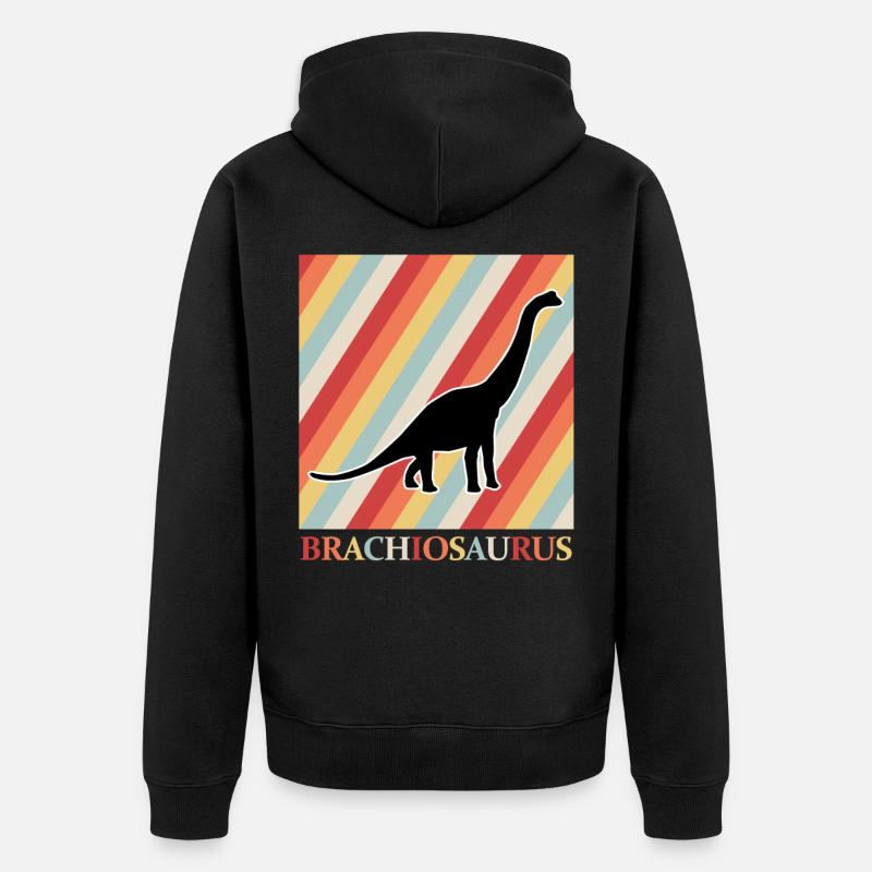 Dino - Unisex Premium Bio Zip Hoodie - Schwarz