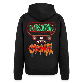 Skateboard - Veste à capuche bio Premium Unisexe - noir - Dos - Nico (187cm)
