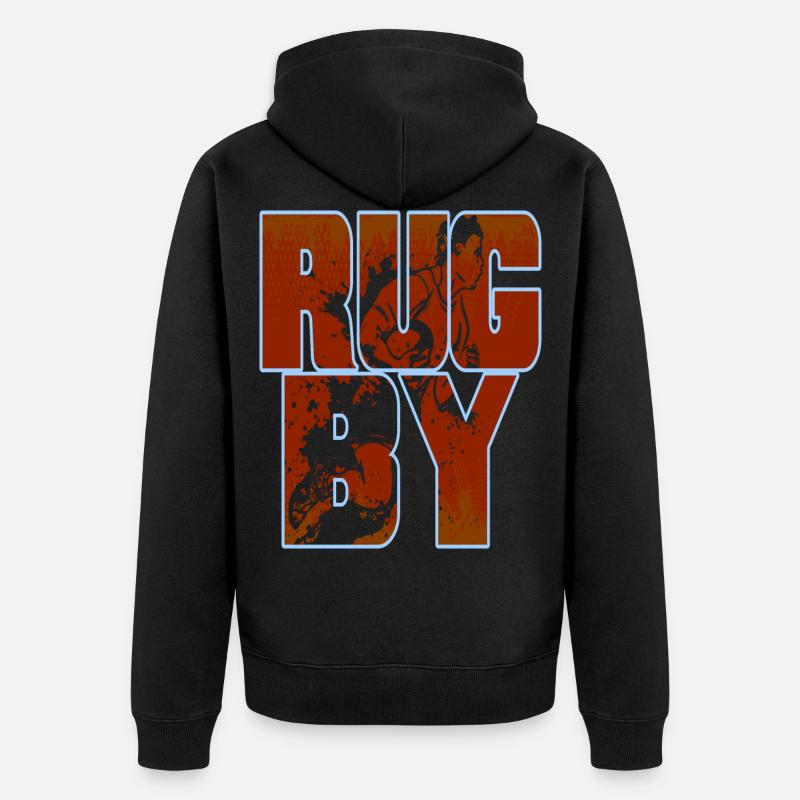 Rugby - Veste à capuche bio Premium Unisexe - noir