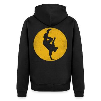 Breakdance Breaker Dancing Dancing Dancers Handstand - Unisex Premium Organic Zip Hoodie - black - Back - Nico (187cm)