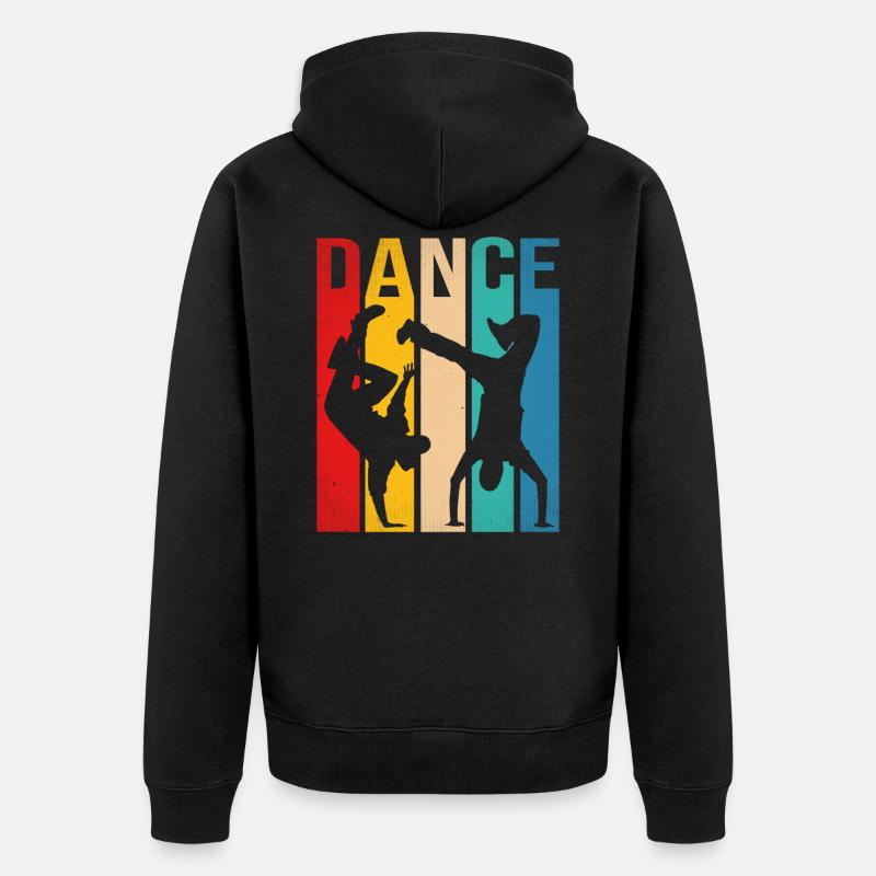 Breakdancing - Unisex Premium Bio Zip Hoodie - Schwarz