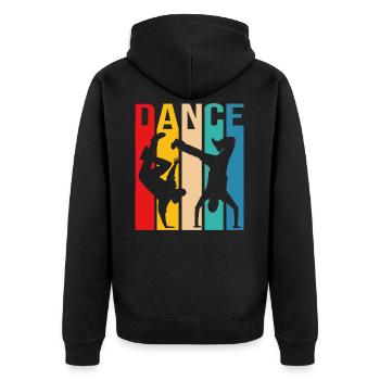Bboy Breakdancing Breakdance Tanzen Tänzer Breaker - Unisex Premium Bio Zip Hoodie - Schwarz - Hinten - Nico (187cm)