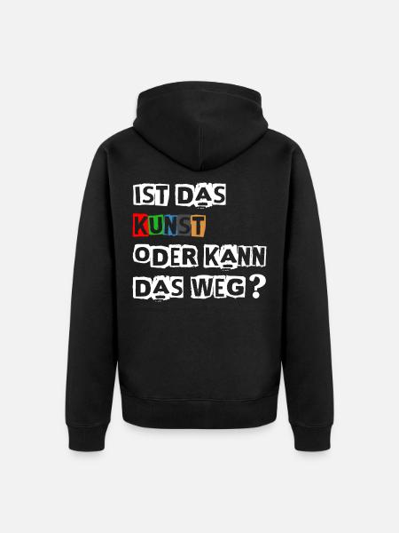 Funny saying - Unisex Premium Organic Zip Hoodie - black