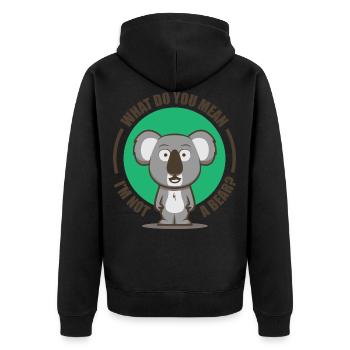 Koalabär ours koala bébé cadeau de dire drôle - Veste à capuche bio Premium Unisexe - noir - Dos - Nico (187cm)