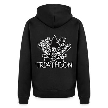 Triathlon sport - Veste à capuche bio Premium Unisexe - noir - Dos - Nico (187cm)