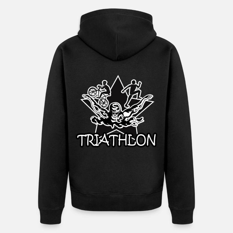 Triathlon sport - Unisex Premium Bio Zip Hoodie - Schwarz