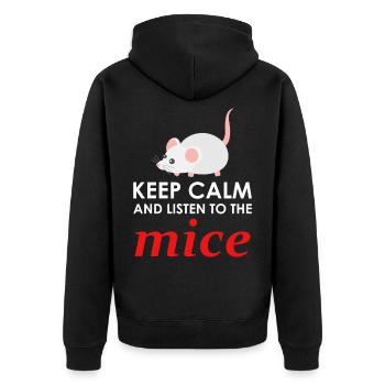 mouse - Unisex Premium Organic Zip Hoodie - black - Back - Nico (187cm)