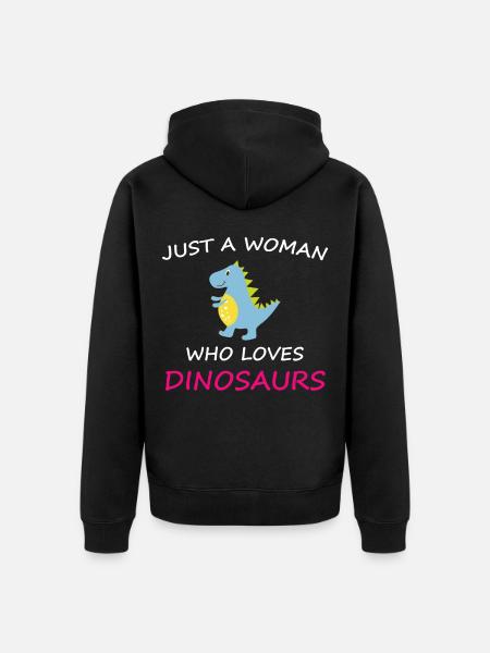 Dino - Unisex Premium Bio Zip Hoodie - Schwarz