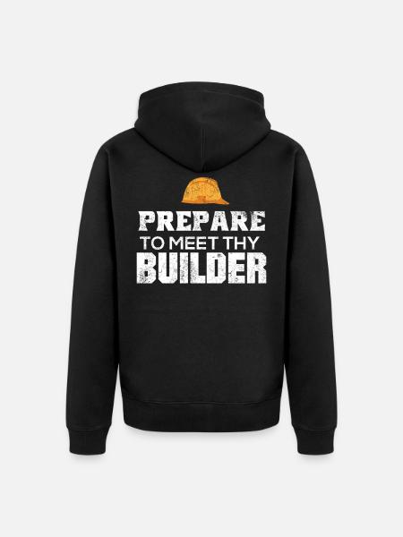 Construction worker - Unisex Premium Organic Zip Hoodie - black