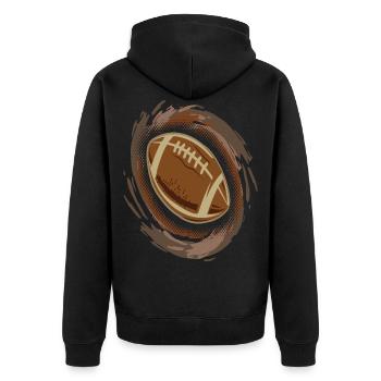 Rugby - Veste à capuche bio Premium Unisexe - noir - Dos - Nico (187cm)
