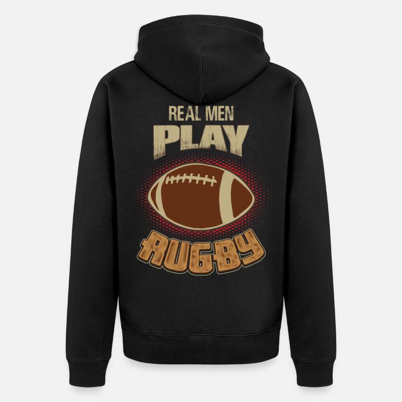 Rugby - Veste à capuche bio Premium Unisexe - noir