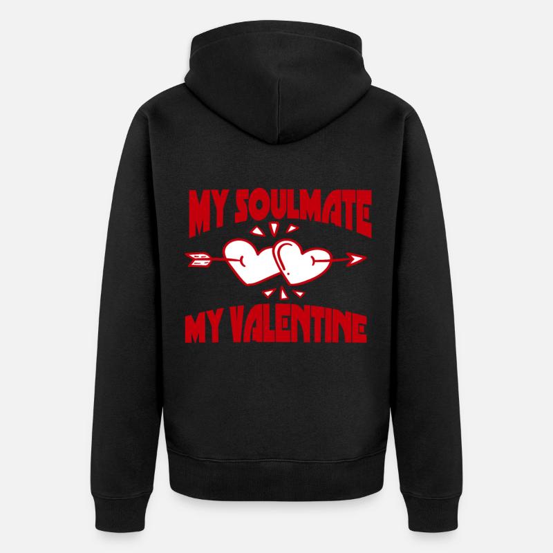 Saint Valentin - Veste à capuche bio Premium Unisexe - noir