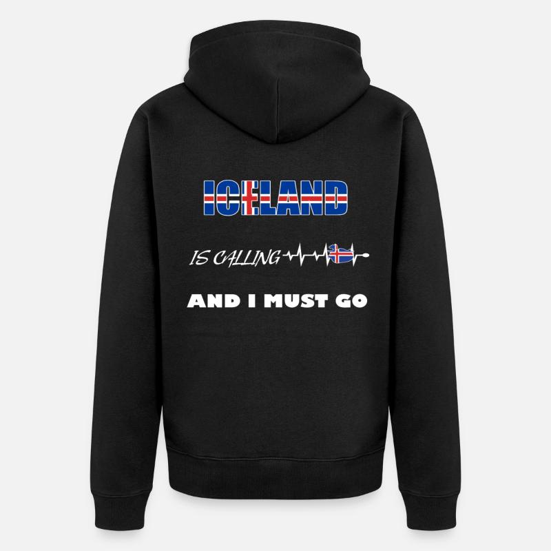 Islande - Veste à capuche bio Premium Unisexe - noir