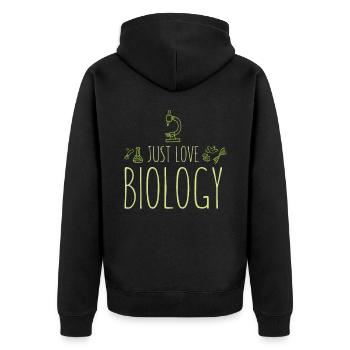 biologie - Veste à capuche bio Premium Unisexe - noir - Dos - Nico (187cm)