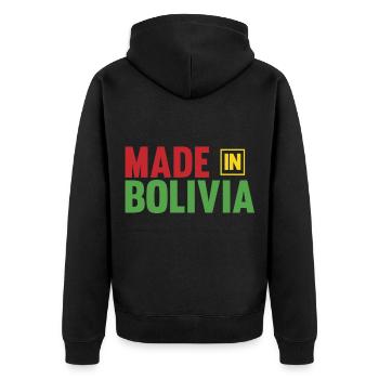 Bolivie - Veste à capuche bio Premium Unisexe - noir - Dos - Nico (187cm)