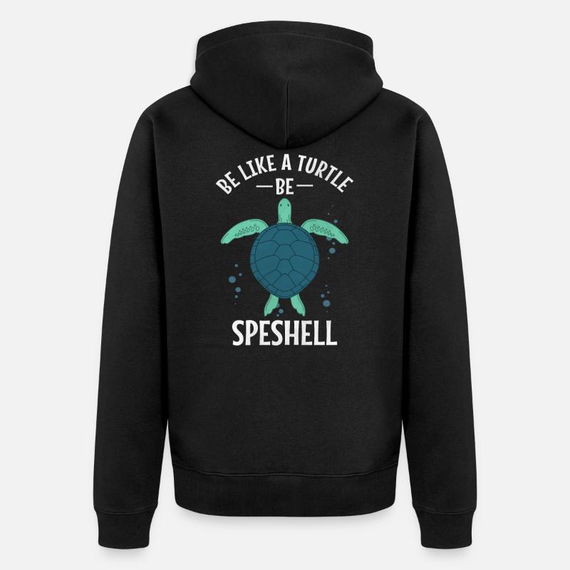 tortue - Veste à capuche bio Premium Unisexe - noir