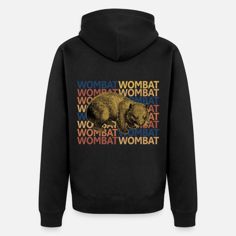 wombat - Veste à capuche bio Premium Unisexe - noir