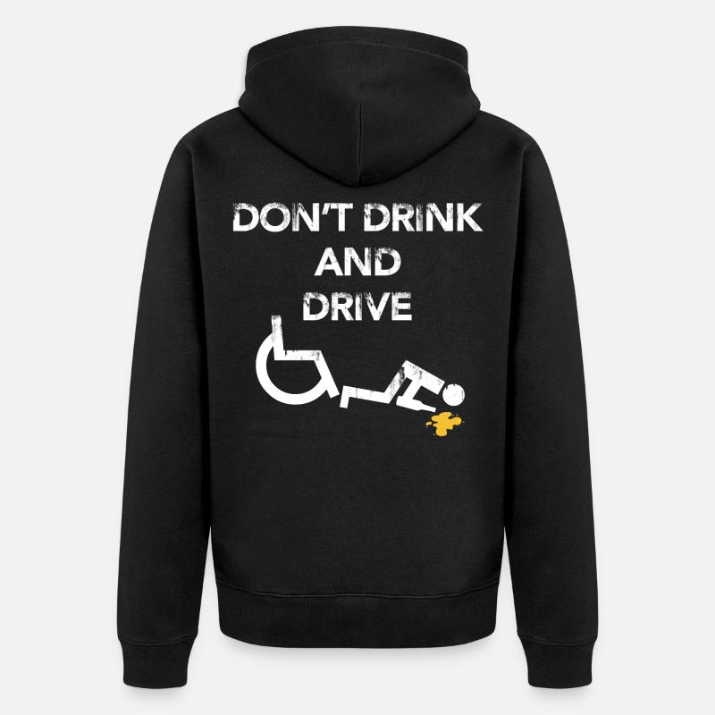 Rollstuhlfahrer - Unisex Premium Bio Zip Hoodie - Schwarz