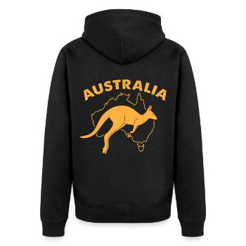 Australie - Veste à capuche bio Premium Unisexe - noir - Dos - Nico (187cm)