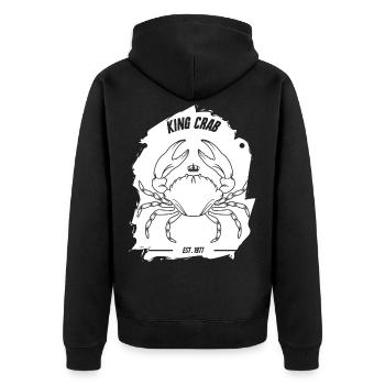 Crab and crabs - Unisex Premium Organic Zip Hoodie - black - Back - Nico (187cm)