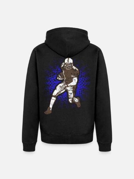 American football - Unisex Premium Bio Zip Hoodie - Schwarz