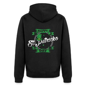 St Patrick’s Day - Veste à capuche bio Premium Unisexe - noir - Dos - Nico (187cm)
