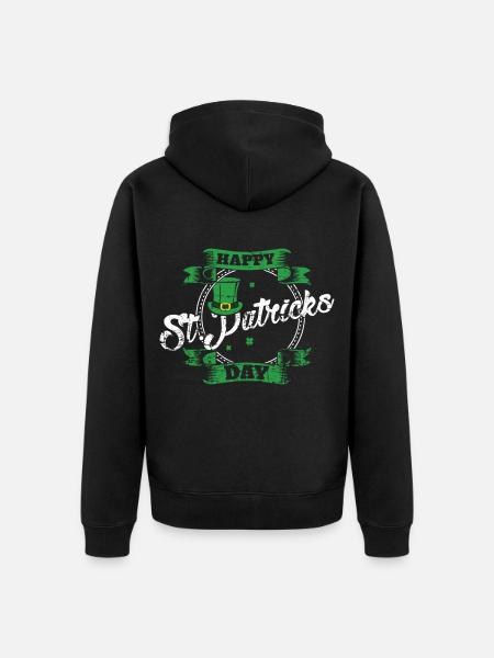 St Patrick's Day - Unisex Premium Organic Zip Hoodie - black