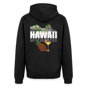 Hawaï - Veste à capuche bio Premium Unisexe - noir - Dos - Nico (187cm)