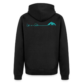 Cadeau de snowboard de montagne en plein air ski de montagne - Veste à capuche bio Premium Unisexe - noir - Dos - Nico (187cm)