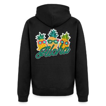 Hawaï - Veste à capuche bio Premium Unisexe - noir - Dos - Nico (187cm)
